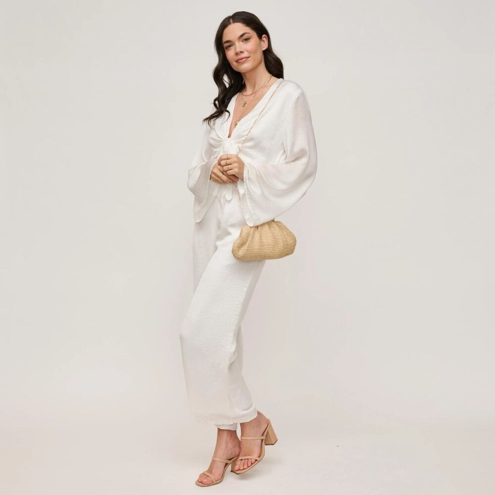 TRIANA STRAW FRAME CLUTCH - Picture 3 of 7